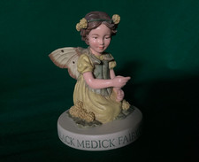 Flower Fairies Black Medick Fairy Girl Figur Statue 2000 Fee Zauber Magie Natur
