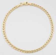 585 Gold Damen Armbandkette Panzerkette 19cm NEU 14 Karat Gelbgold 1,61g 3,17mm