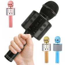 Bleutooth Handmikrofon Karaoke Mikrofon Tragbar Mikro Kinder Erwachsene NEU
