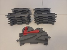 Lego Duplo Schienen Eisenbahn  Schiene  Weiche  Dunkelgrau