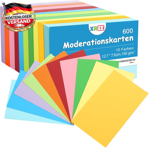 600 moderationskarten blanko - moderationskarten,