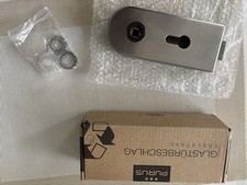 Glastürschloss WC Beschlagset, Glastür, Black Line, für Office/Studio