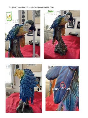Porzellan papagei ca 50cm - ,,
