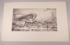 Radierung Horst Miesler Berlin Kongresshalle um 1970