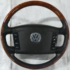Lenkrad braun Holzdekor mit Schalter und SRS Modul VW Touareg 7L 7L6419091K