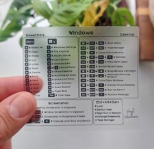 Windows OS (KLAR VINYL) Tastatur Tastenkombination Aufkleber für Dell Acer HP Lenovo Asus