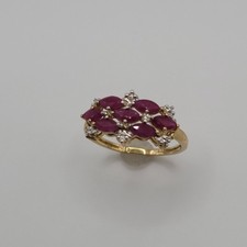 Rubinring 375/- Gelbgold 