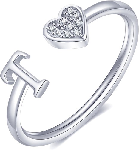 Herz buchstaben ring damen - herz,