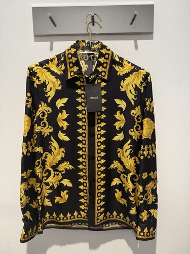 Versace seidenhemd schwarz - seidenhemd,