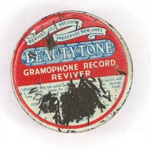 BLECHDOSE "Gramophone Record Reviver" Beautytone  -rund- 7 cm, leer D409