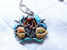 Alter Silber Email Anhänger