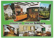 AK Gimborn Schloß-Hotel 1977 Mehrbildkarte Bar Bestuhlung Saal Außenansicht