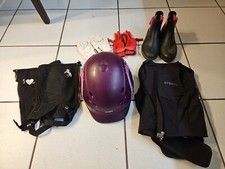Kinder Reithelm, Rückenprotektor, Stiefeletten, Chaps, Handschuhe REITEN SET 