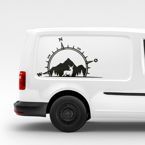 Auto aufkleber berge wild - auto,