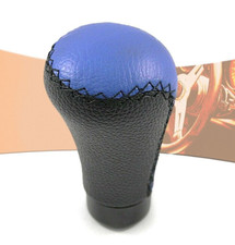 Schwarz Blau Leder Schaltknauf