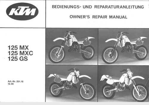Werkstatthandbuch ktm 125 - werkstatthandbuch,