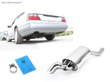 Fox Edelstahl Sportauspuff Mercedes E-Klasse W124 Cabrio E320 2x55mm Dieseloptik