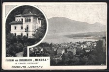 Ansichtskarte Muralto, Erholungsheim Mimosa von H. Kroell-Kenngott 