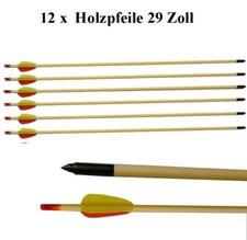 12 Pfeile aus Holz 29" Zoll
