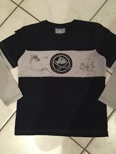 Capt’n Sharky Langarmshirt Pirat Säbel Hai Lagenlook Baumwolle blau 128/140 NEU