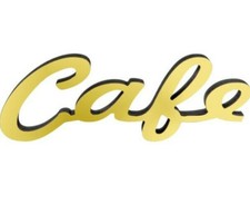 Cafe Schriftzug gold Deko