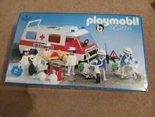 Playmobil Exklusiv Set 6 Klicky Krankenwagen Polizei 3157 v1 Vintage Box ******