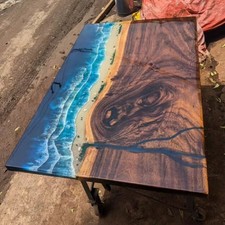 Ocean Blue Epoxy River Table