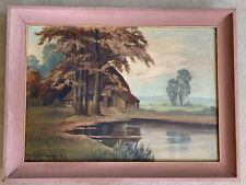 Ölgemälde von Fritz Zielonka Heidehaus in  Westfalen 1940er J.