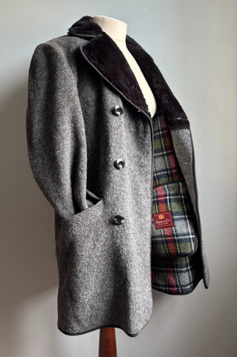 Vintage wollmantel esel jacke - wollmantel,