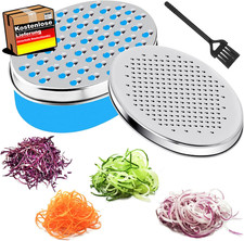 Edelstahl Reibe mit Behälter