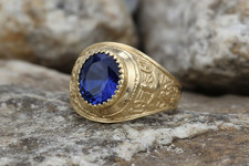Massiver gold college ring - gold,
