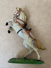 Sammelfigur, Elastolin, aufsteigendes Pferd, 13cm, bespielt
