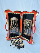 backgammon holz handarbeit