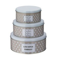 3er Set Metall Gebäck Dose -