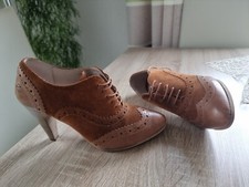 ZIGN Boots Schuhe, Stiefeletten, Braun mit Schnursenkel Gr.37 Echt Leder