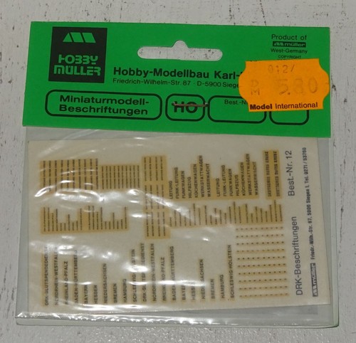 Hobby müller decals decal - müller,