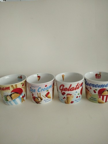 4er set eisbecher porzellan - 4er,