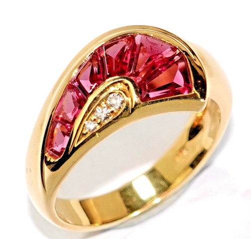 Ring gold turmalin - gold,