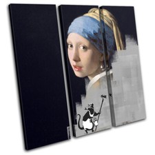 Mädchen Perlen Ohrring Banksy