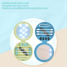 Silikon Wattestäbchen mit Spiegelset  Kieselgel Wattestäbchen MakeupBox makeups