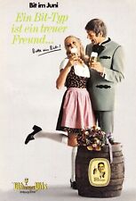 3w24080/ Alte Reklame aus 1972 – Bit im Juni Bitburger Pils