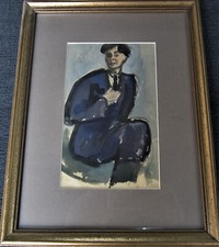 Heinz Friedrich Kirchner 1926-2000, Junger Mann, Aquarell, um 1950/60