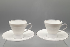 Rosenthal Form 2000 Platinrand - silber - 2 x Kaffeetasse, 2 x Untertasse