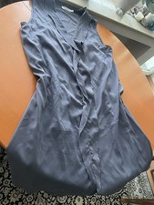 Damen Kleid Gr. DE 42 graublau, neu mit Unterkleid 