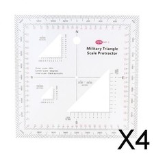 4X Militär Planzeiger coordinate scale Schablone für Taktische Zeichen aus