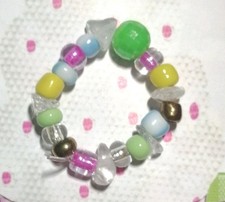 Grüner bunter Perlen Ring