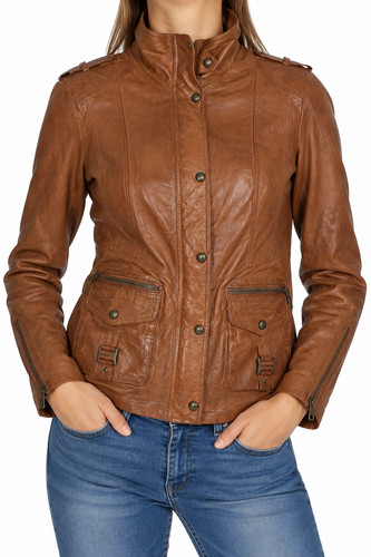 Vintage damen lederjacke - damen,