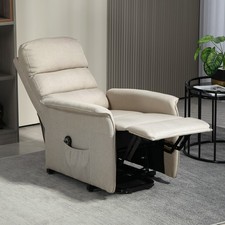 HOMCOM Fernsehsessel mit Aufstehhilfe Elektrisch, Relaxsessel mit Liegefunktion