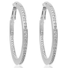 Creolen Silber Ohrringe mit