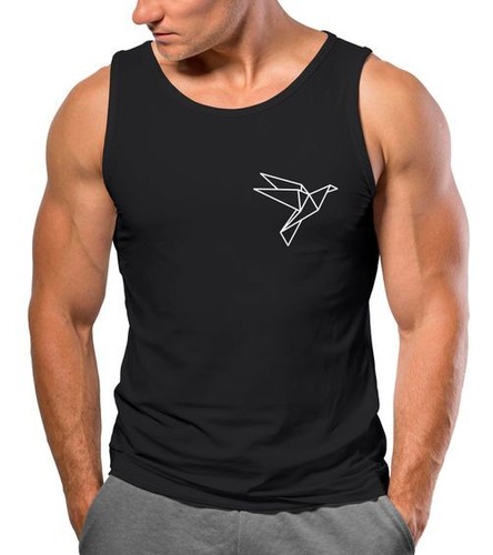Herren tank top bedruckt - bedruckt, vogel